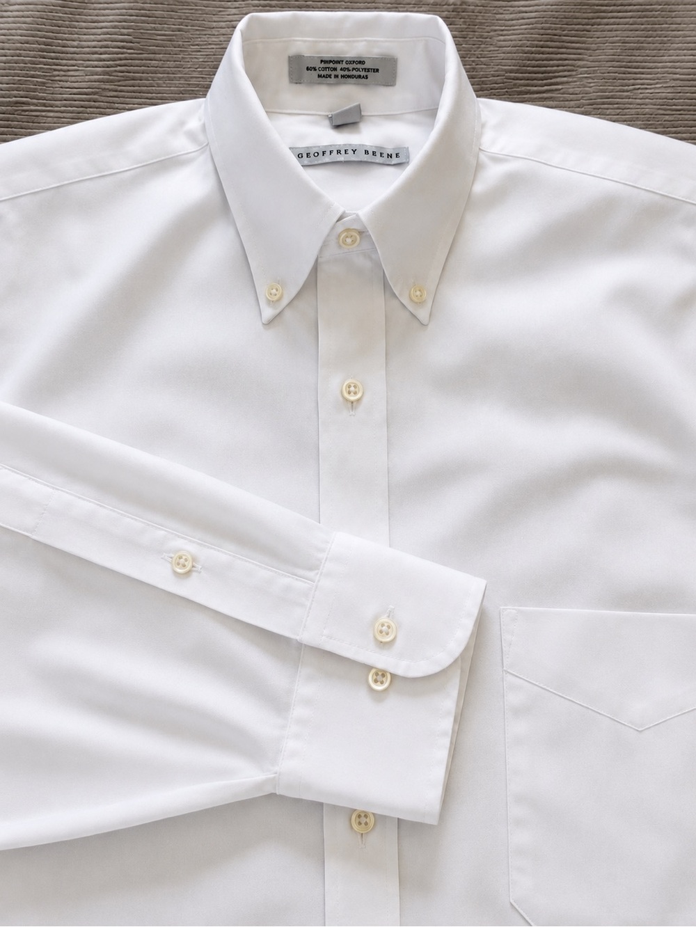 Geoffrey Beene Pinpoint Oxford Wrinkle-Free Button-Down Dress Shirt 15